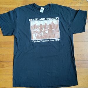 Native Homeland Security Cotton T-Shirt Size L
